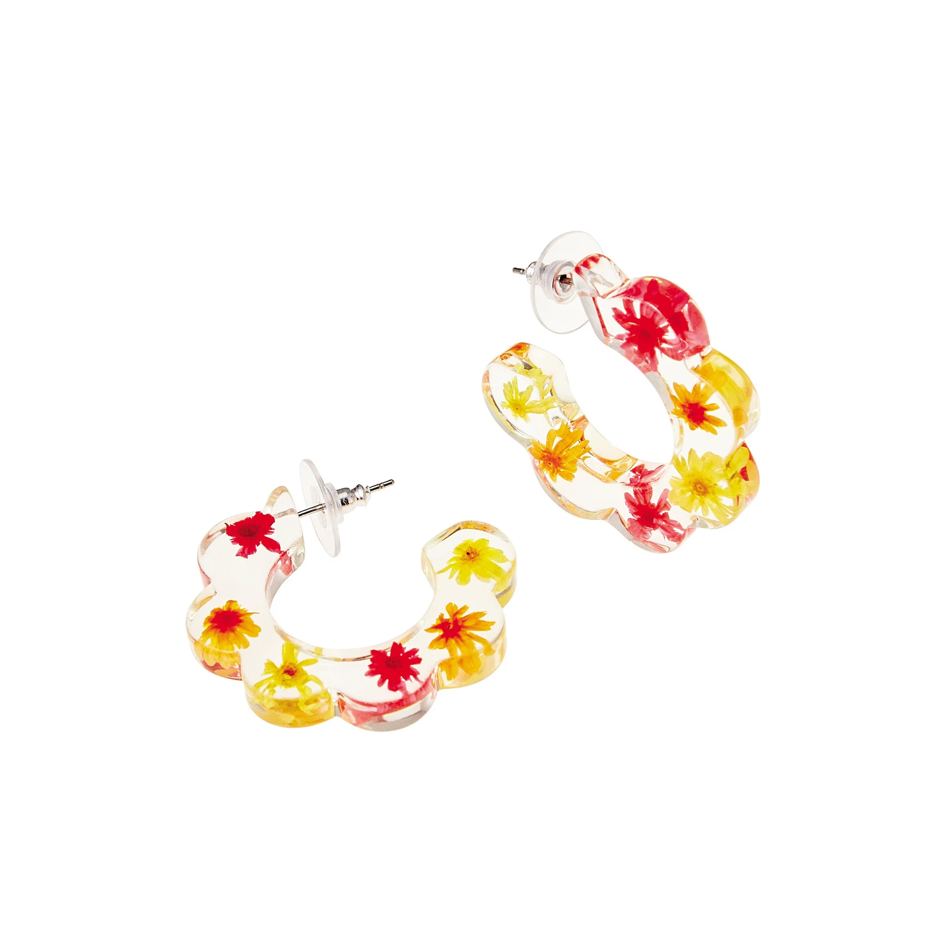 Transparent floral hoops, €9.99