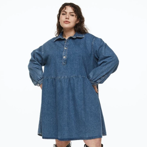 H&M+ Collared Denim Dress, €34.99