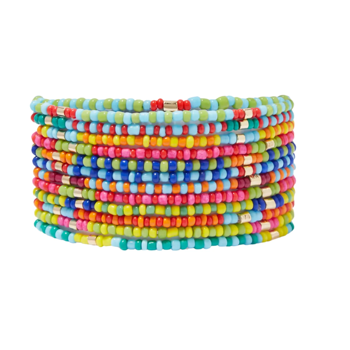 Roxanne Assoulin 12 Gold-tone Beaded Bracelets, €80