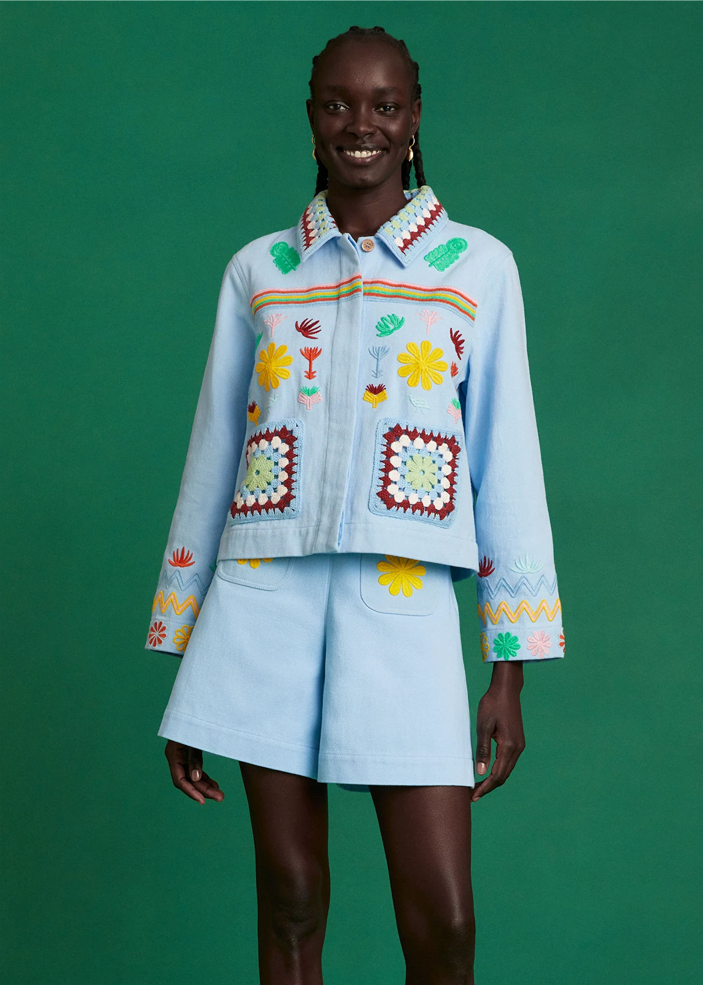Boxy Embroidered Cotton Jacket, €179, & Other Stories