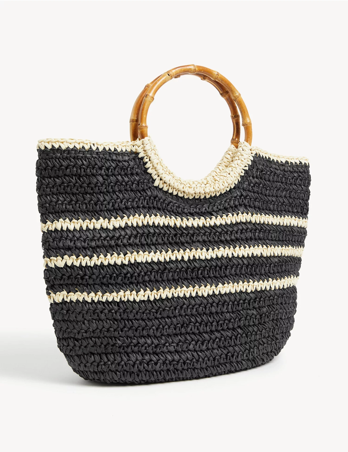 M&S Collection Straw Bamboo Handle Tote Bag, €65, M&S