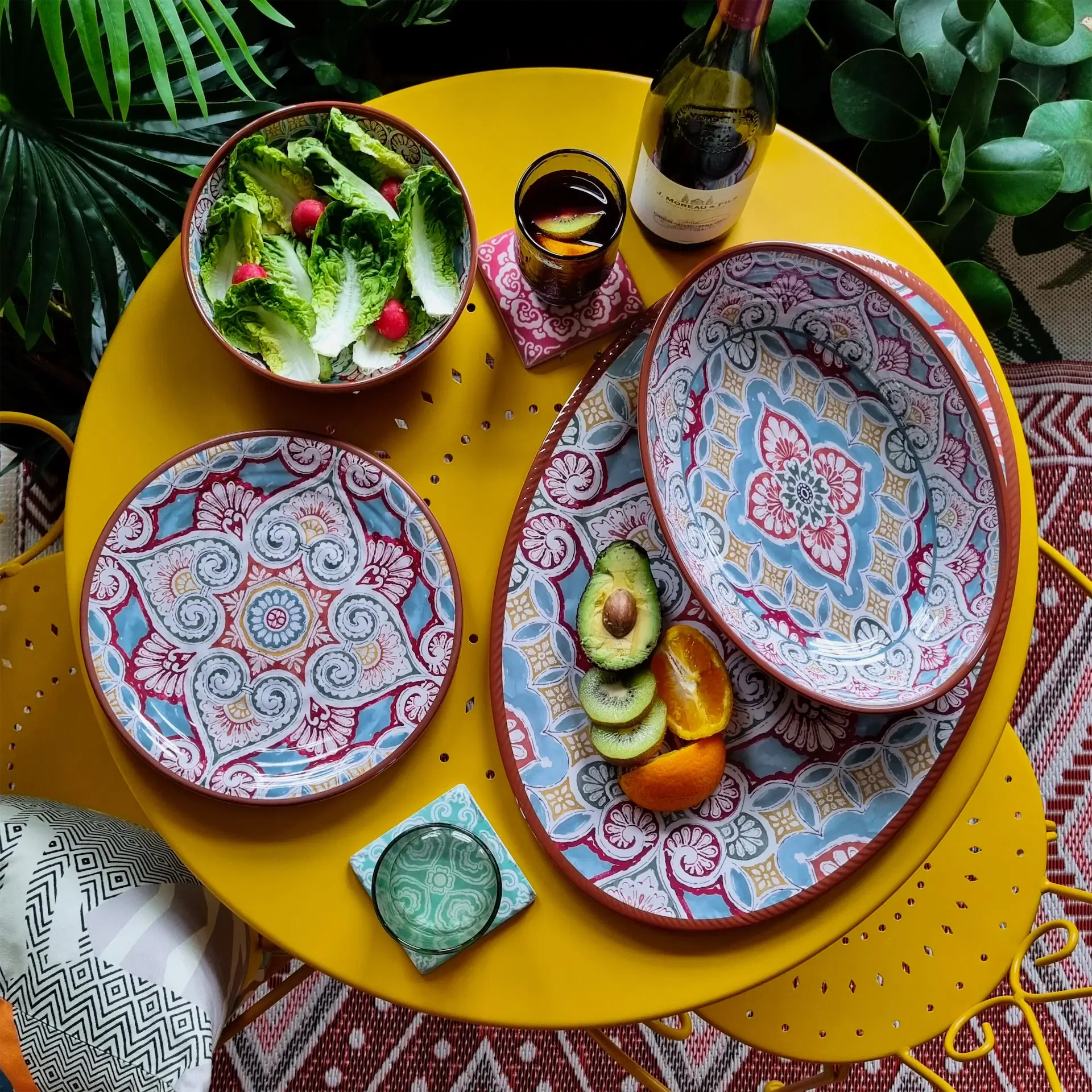 Oriana B, Mediterranean Print Melamine Large Oval Serving Tray, €40