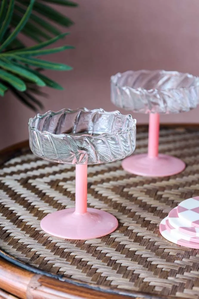 Pink twirl coupes, €?43, Rockett St George