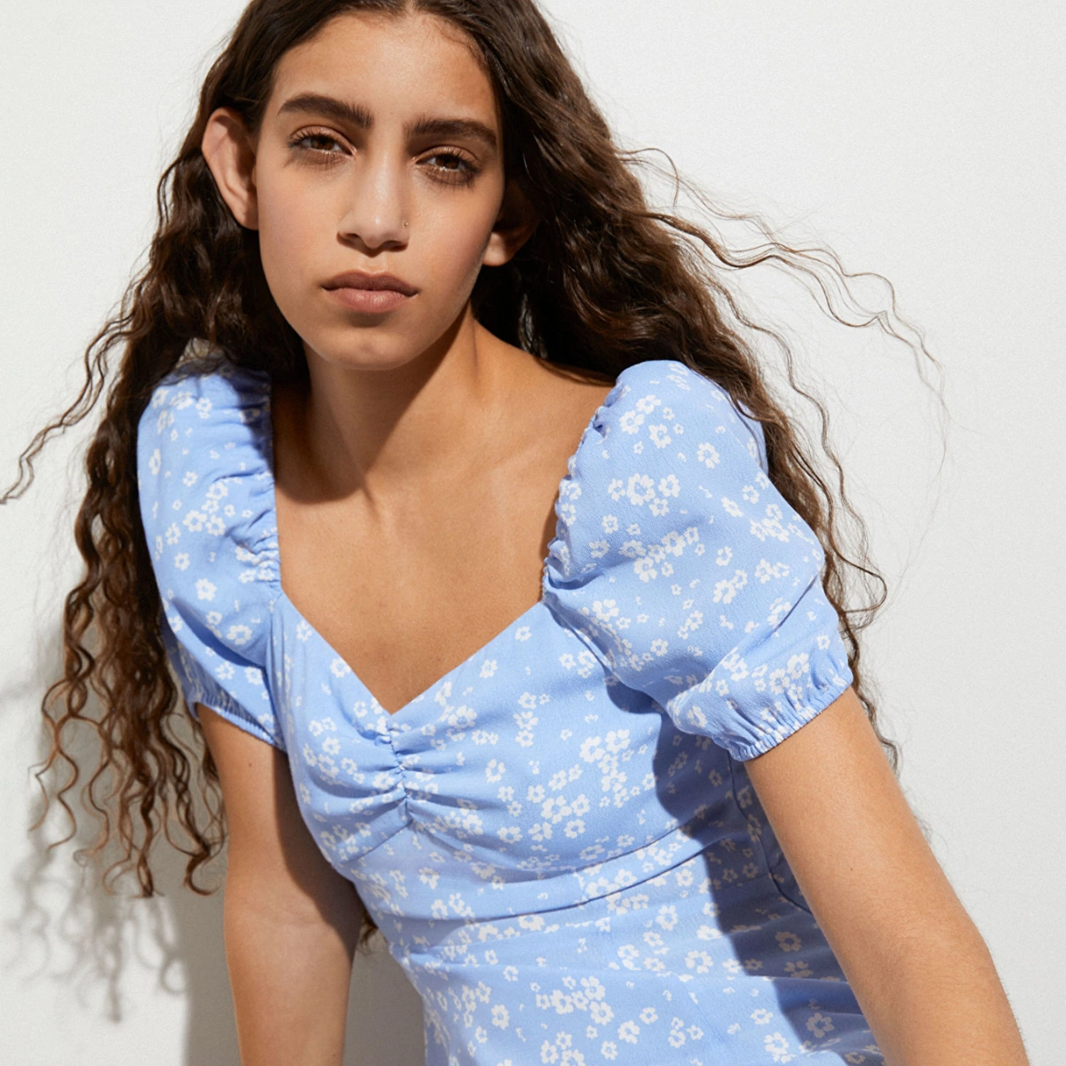  Flowy Puff Sleeve Midi Dress, €89 