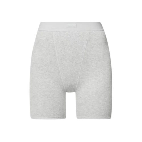 Skims Ribbed High-Rise Stretch-Cotton Boxer Shorts, €49.50, Selfridges