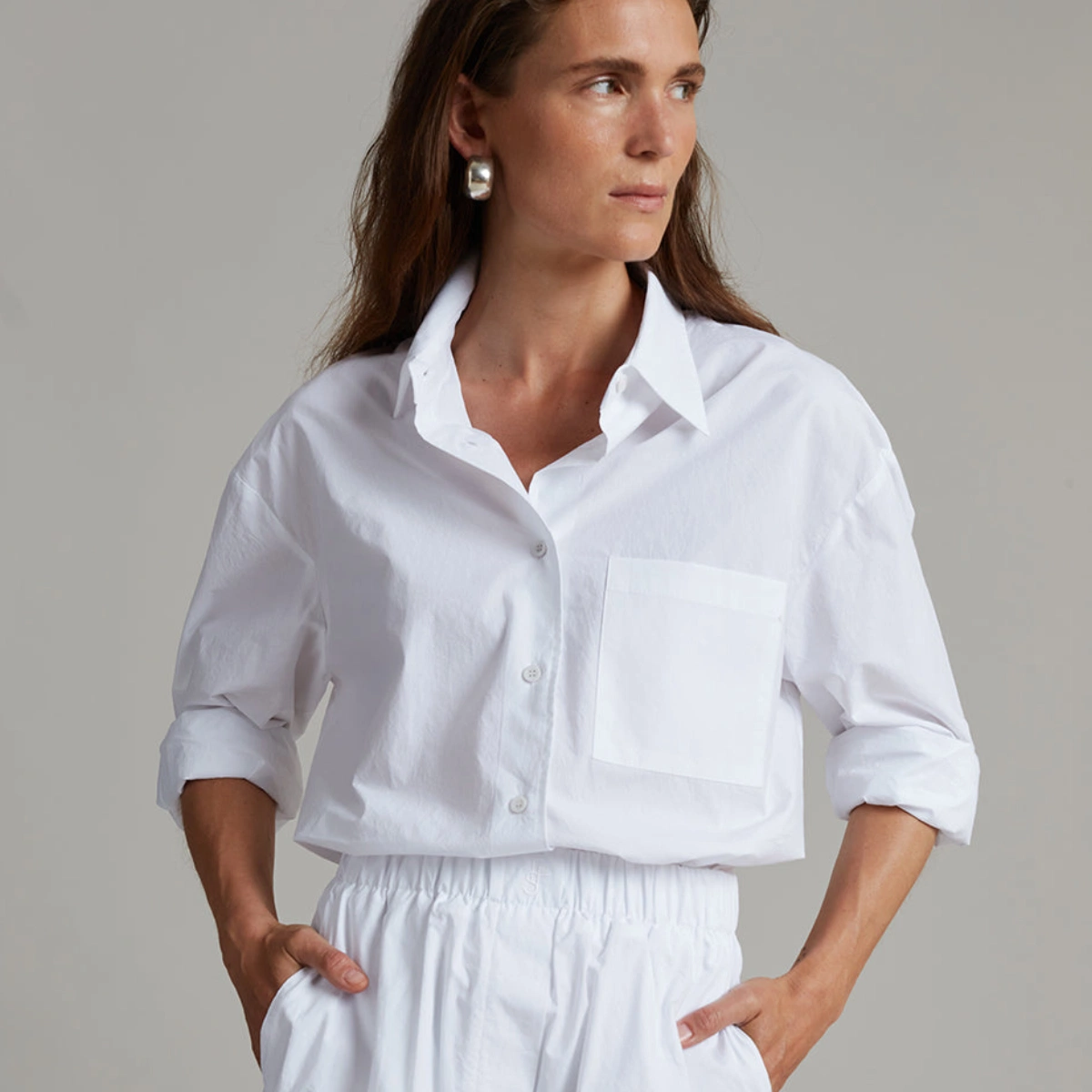 Lui Organic Cotton Boxer Short in White, €92, The Frankie Shop