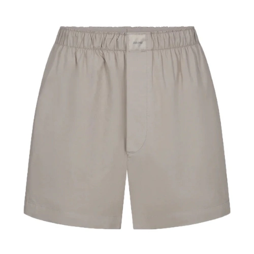 Cotton Poplin Sleep Short in Silver, €58, Skims