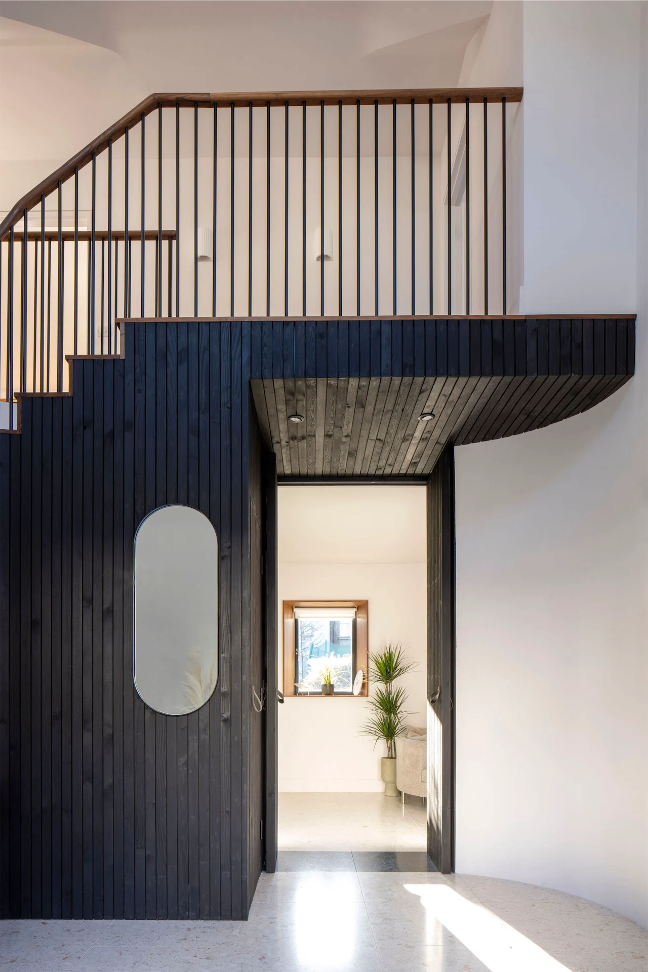Coach house conversion hallway