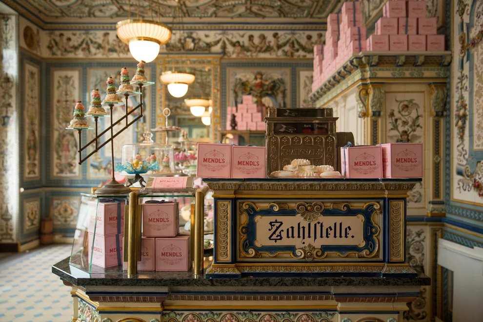 Mendl’s bakery from The Grand Budapest Hotel provides regular inspiration for Jessica’s work