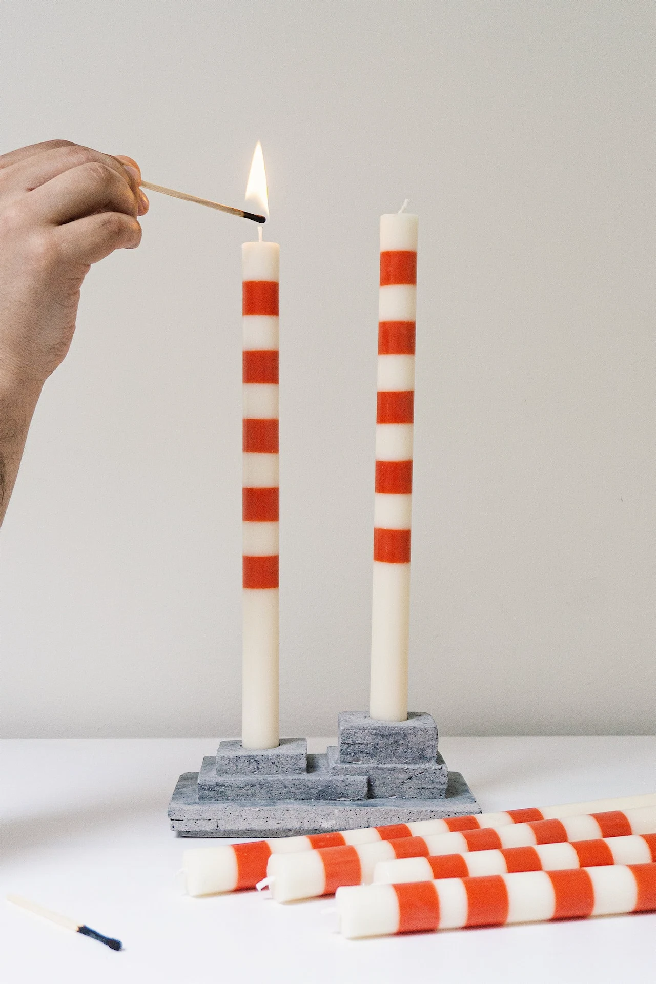 April + The Bear, Poolbeg Chimney Candle and Holder Set, €65