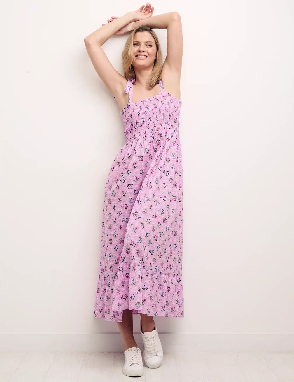 M&S, Organic Cotton Floral Midi Smock Dress, €79.99
