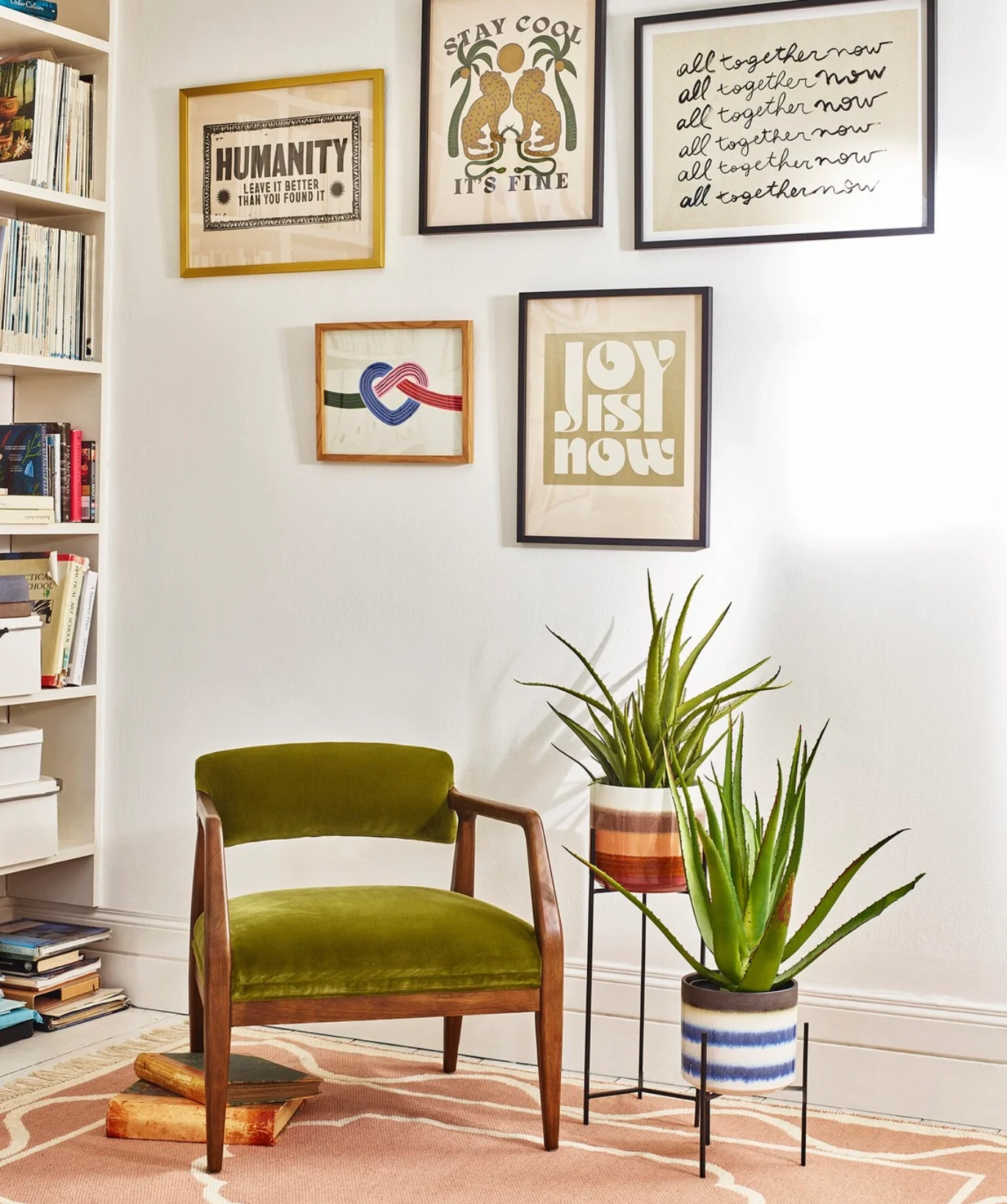 Lani Blue Ceramic Plant Pot & Stand, €54, Oliver Bonas