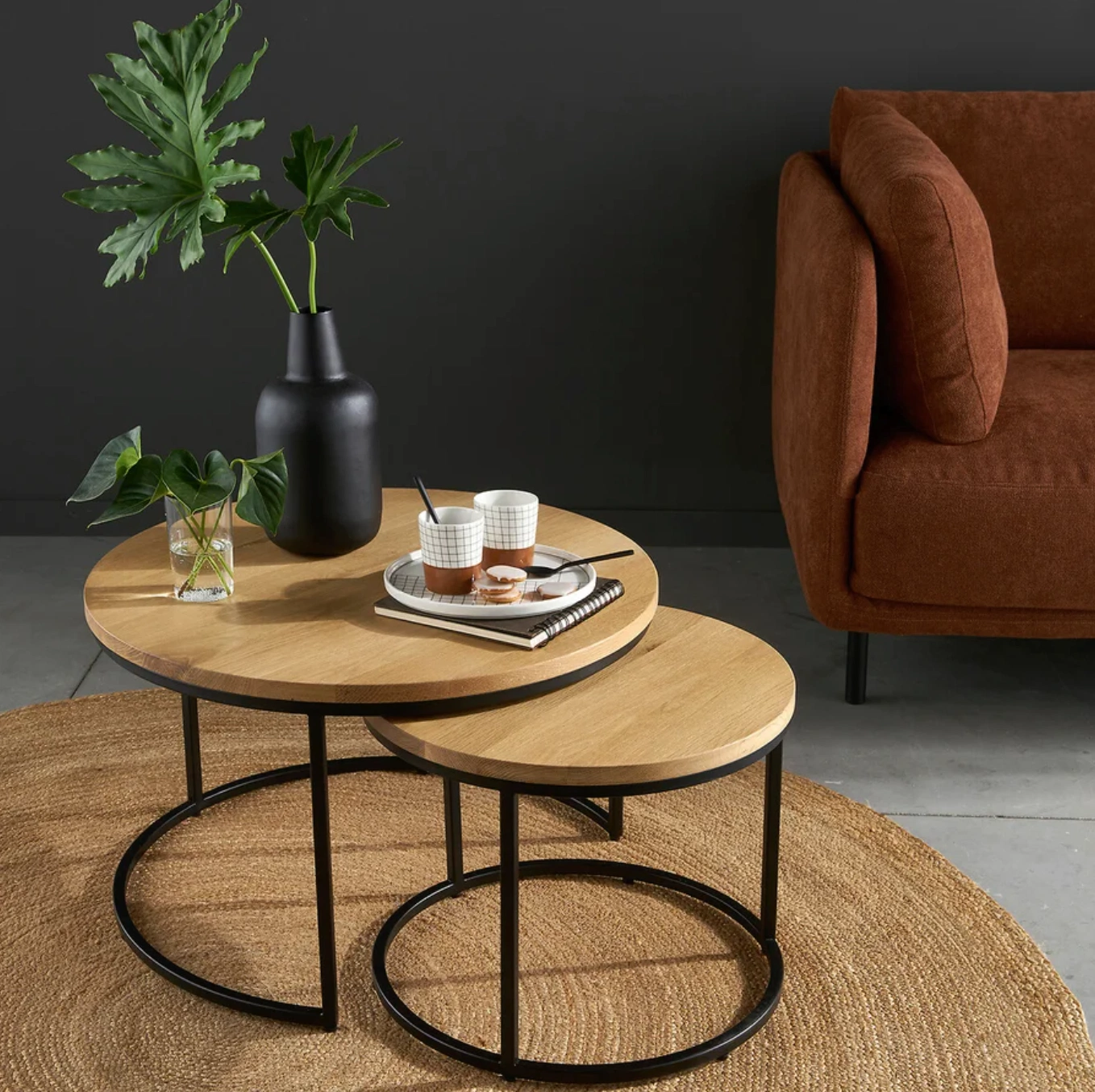 Set of 2 Vova Oak Nesting Coffee Tables, €391, La Redoute