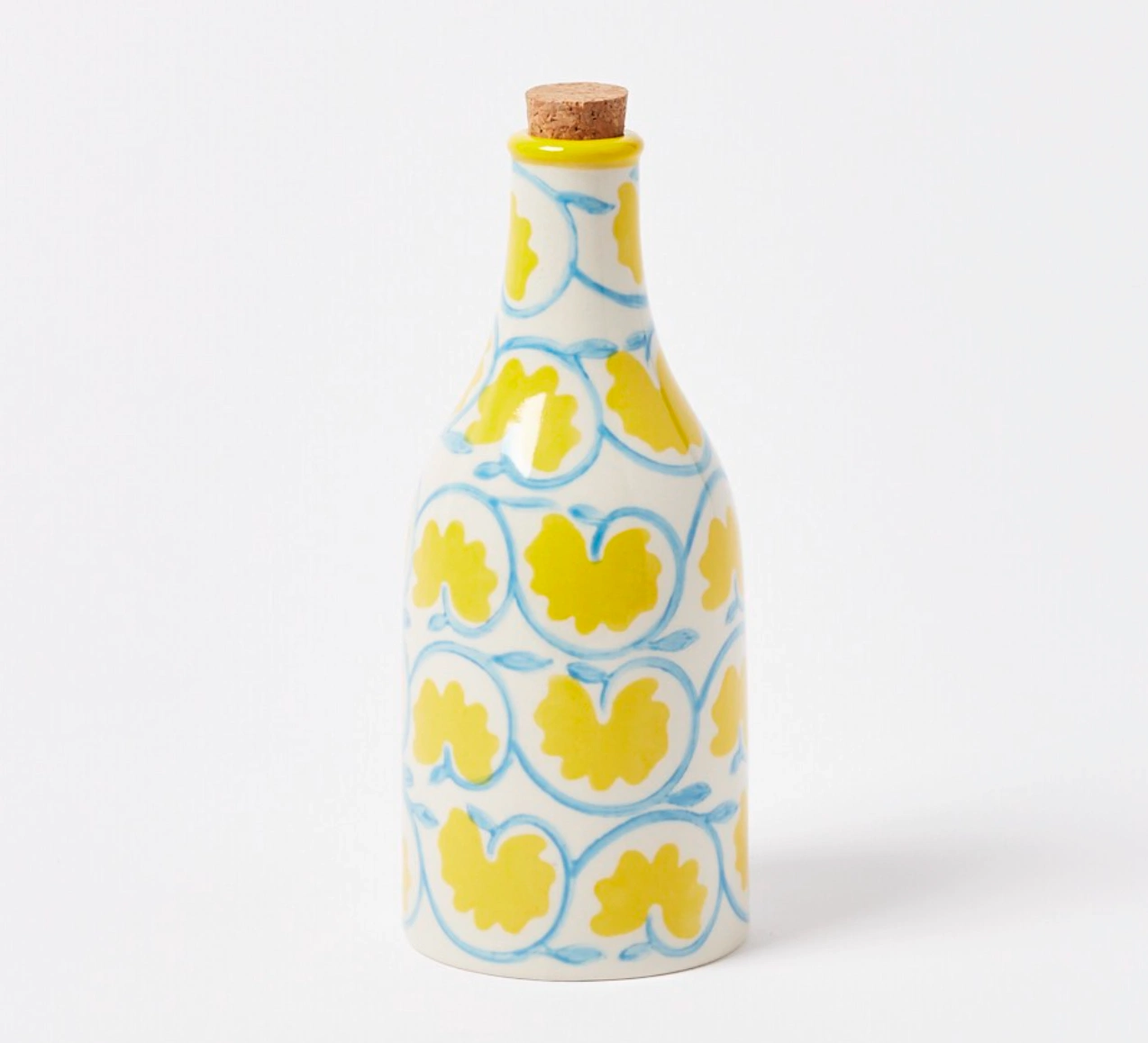 Lila Floral Yellow Ceramic Oil Bottle, €18, Oliver Bonas