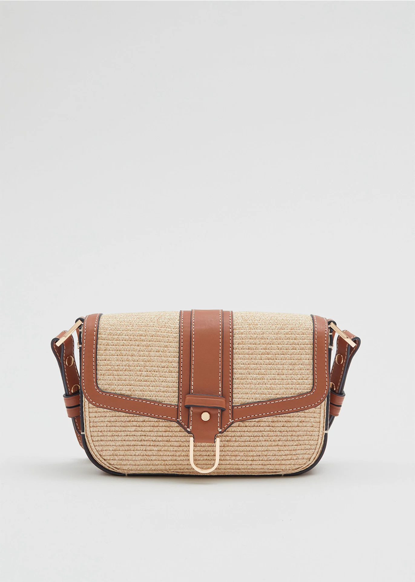Leather-trimmed straw bag, €99, & Other Stories