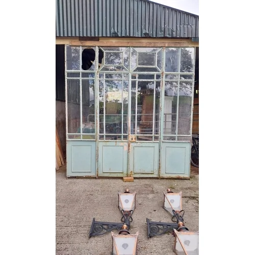 Early 20th C. French cast iron and wrought iron conservatory doors and frame, estimate €1,000 - €2,000