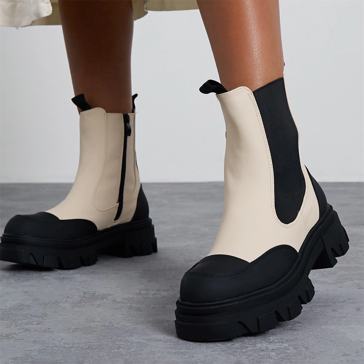 Chunky Colourblock Chelsea Boots, €24