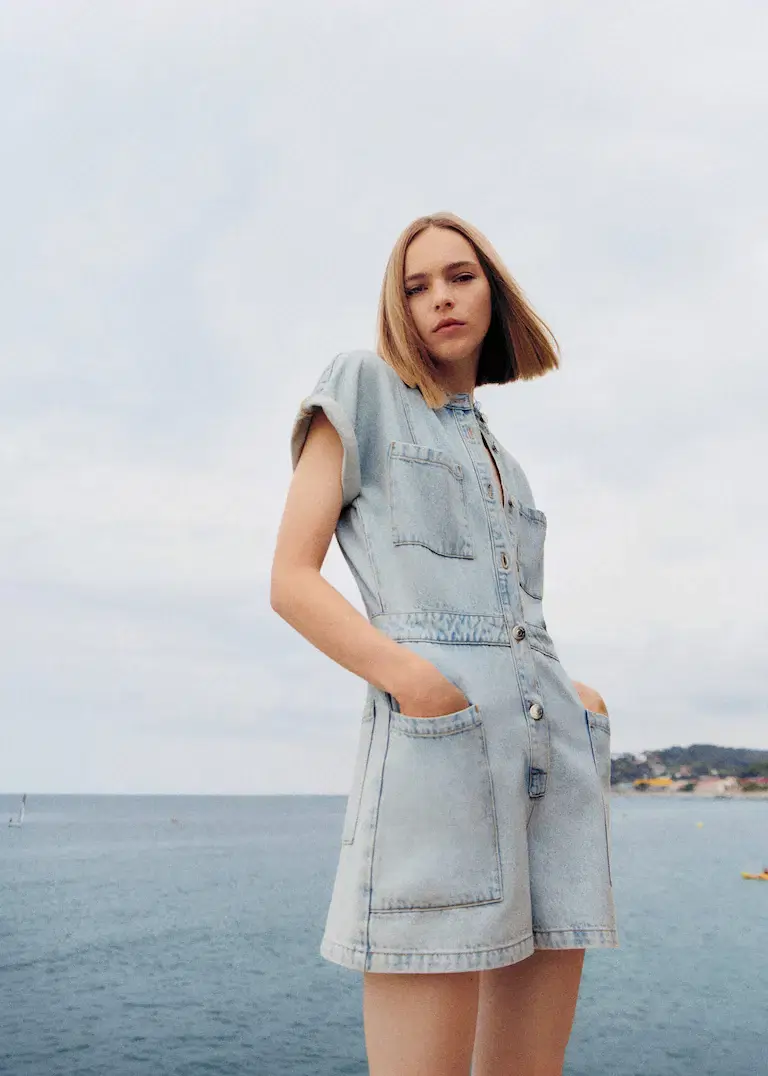 Denim Jumpsuit with Pockets, €39.99