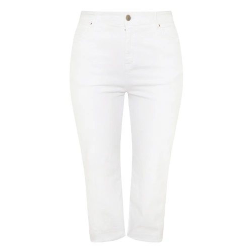 White Stretch Wide Leg Cropped Jeans, €38