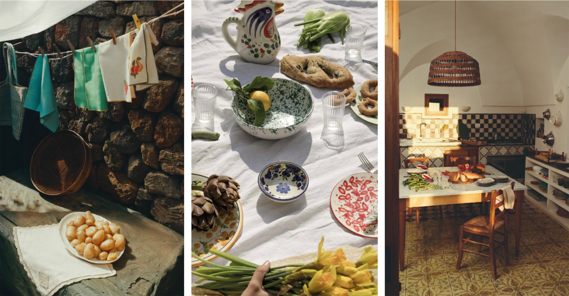 Mediterranean-inspired tableware perfect for a summer feast