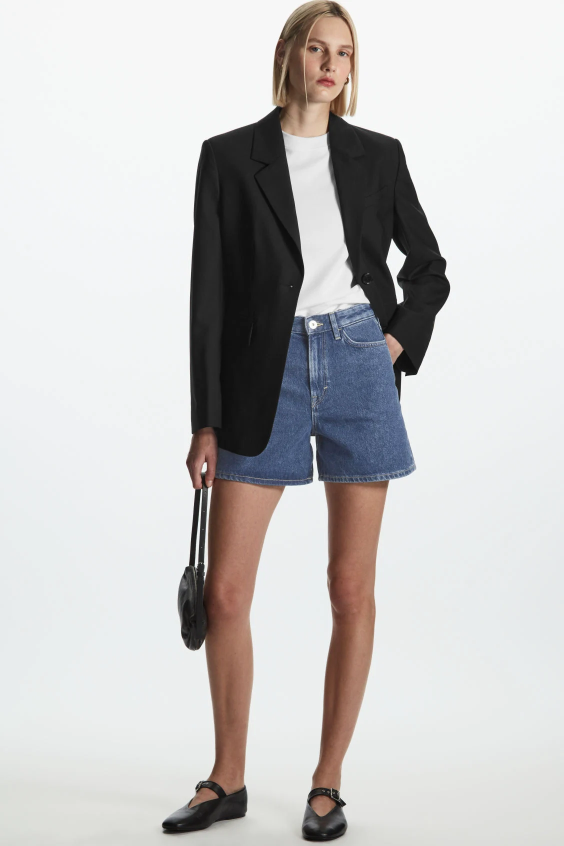 COS, Relaxed Fit Denim Shorts, €59