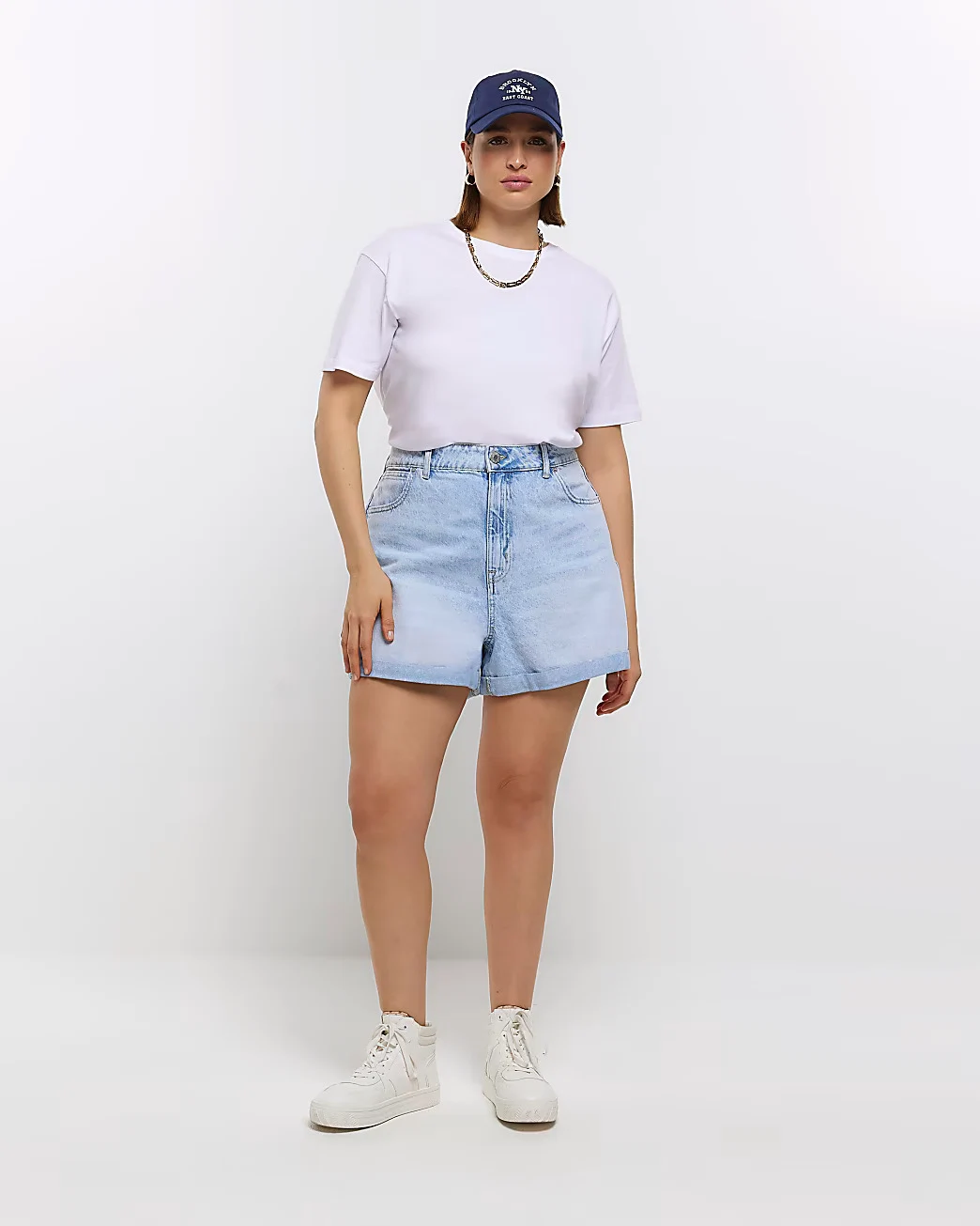 River Island, Plus Denim Mom Shorts, €36
