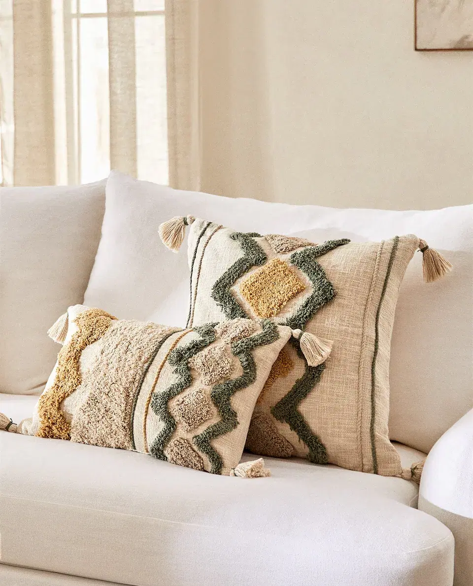 Zara Home, Tufting Cushion Cover, €29.99-€39.99 