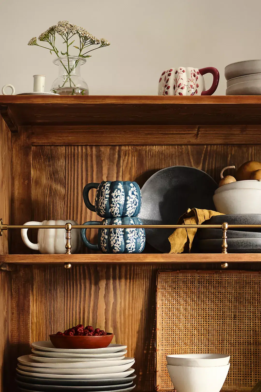 Anthropologie, Floral Pumpkin Mug, €15