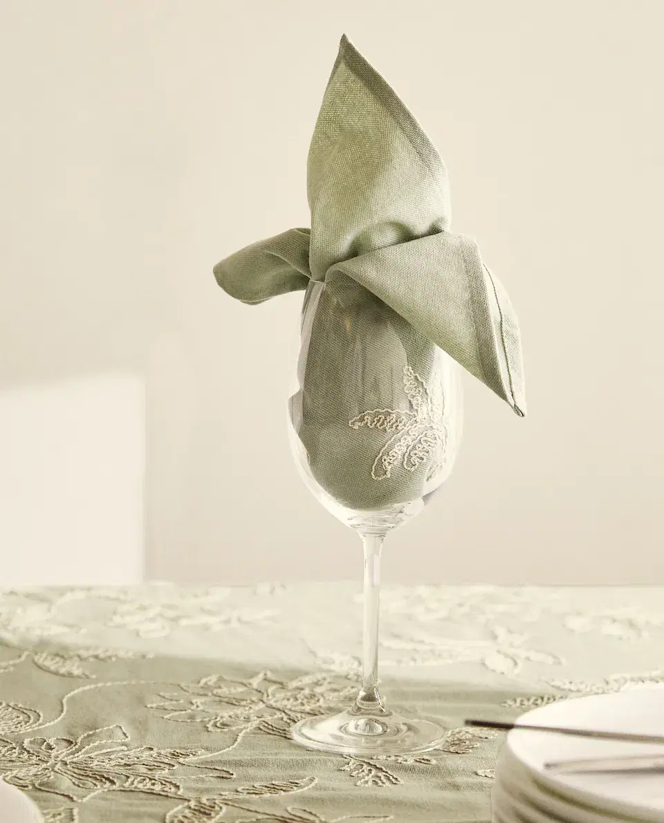 Zara Home, Embroidered Cotton Napkins, €15.99