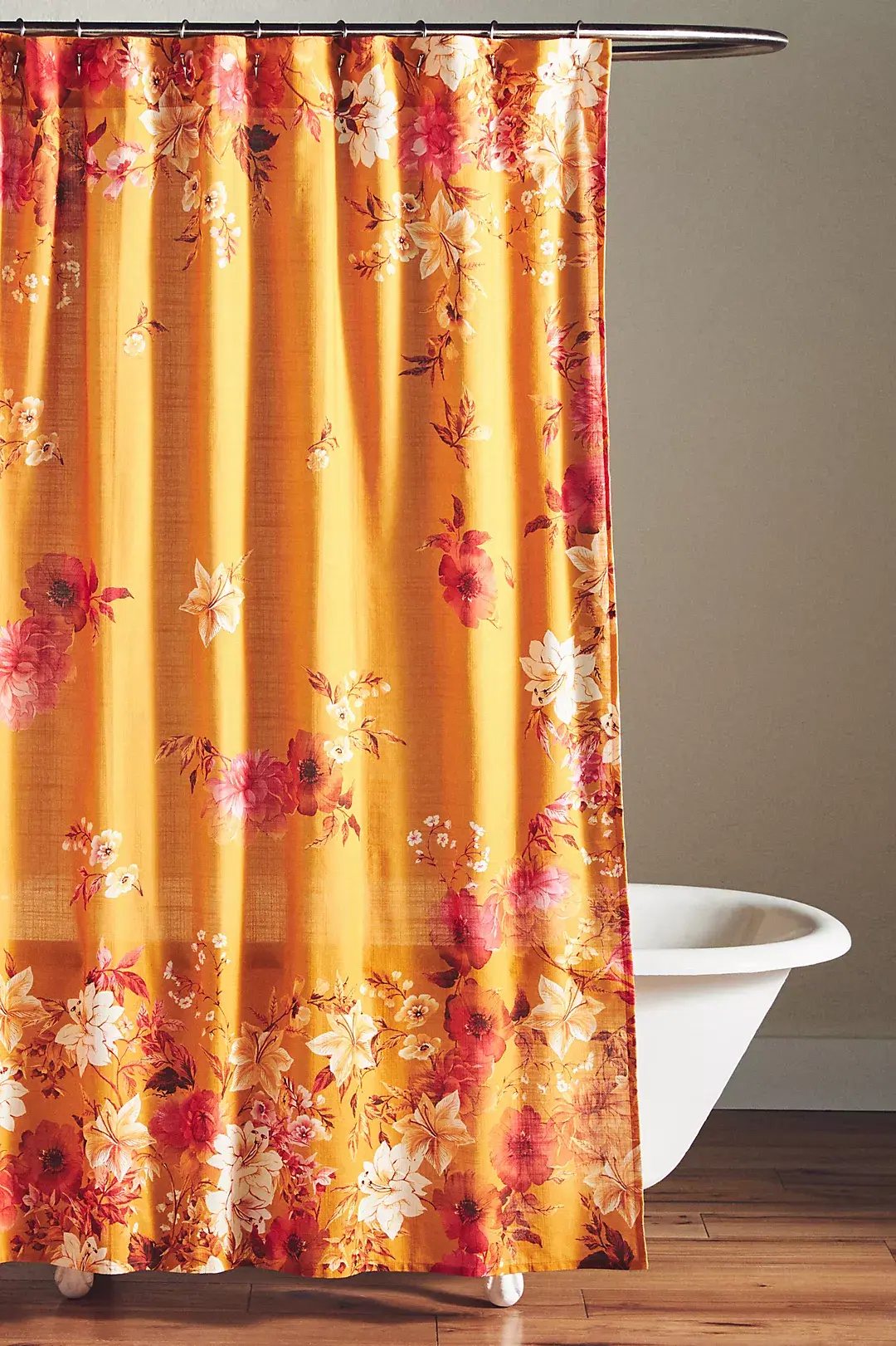 Anthropologie, Zosia Floral Organic Cotton Shower Curtain, €80