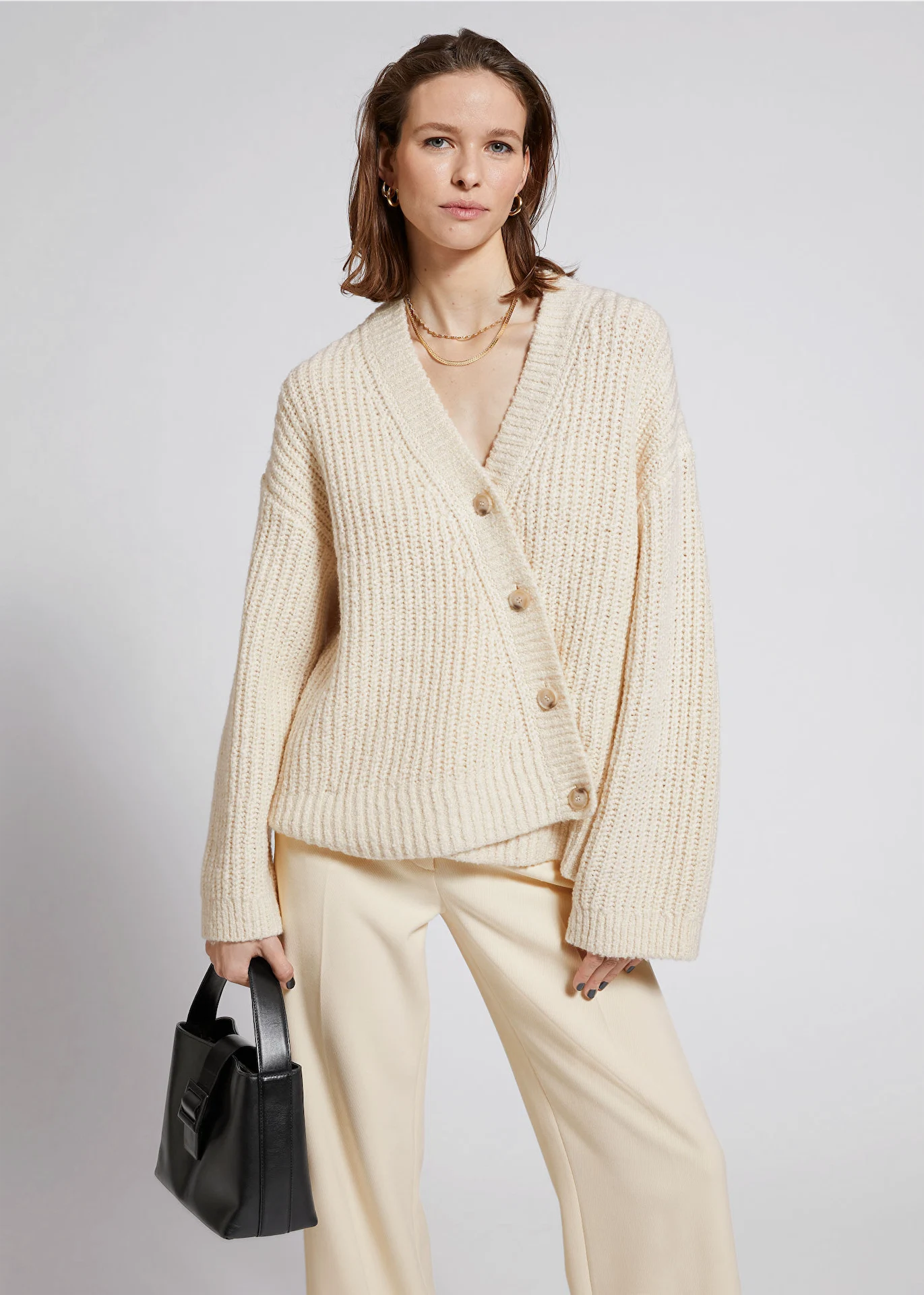 & Other Stories, Relaxed Asymmetric Buttoned Cardigan, €129