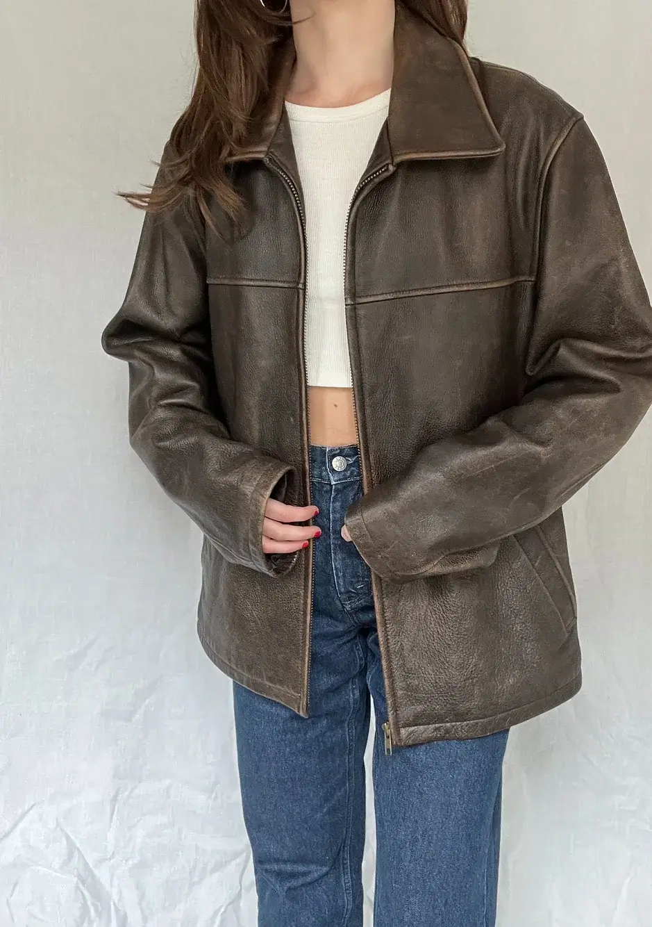 WORN, Hollies Brown Leather Jacket, €657.36