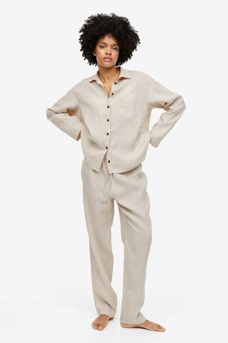 H&M, Washed Linen Pyjamas, €49.99