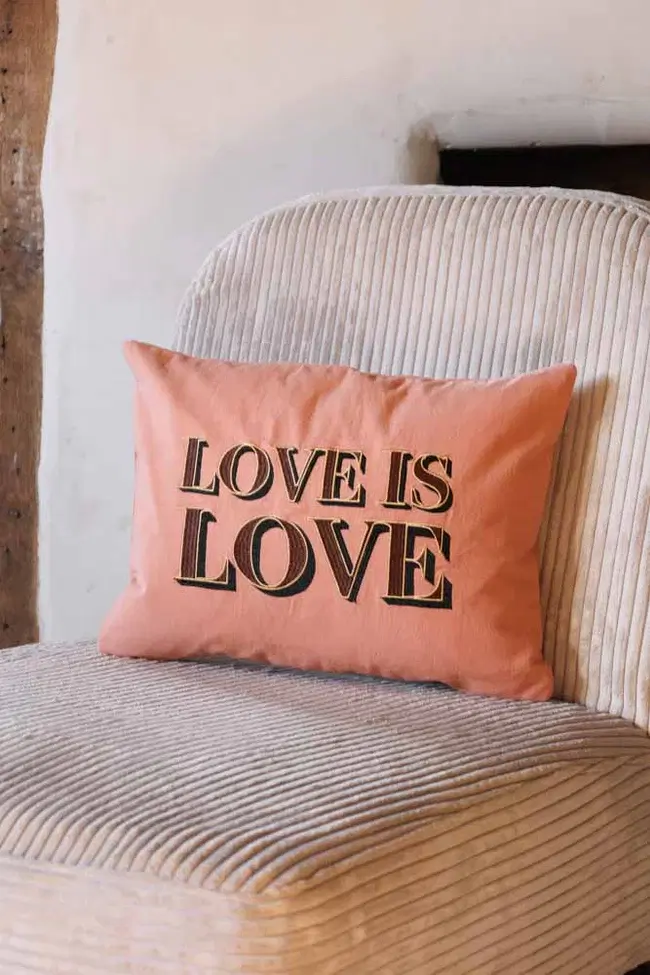 Rockett St George, Love Is Love Embroidered Cushion, €35