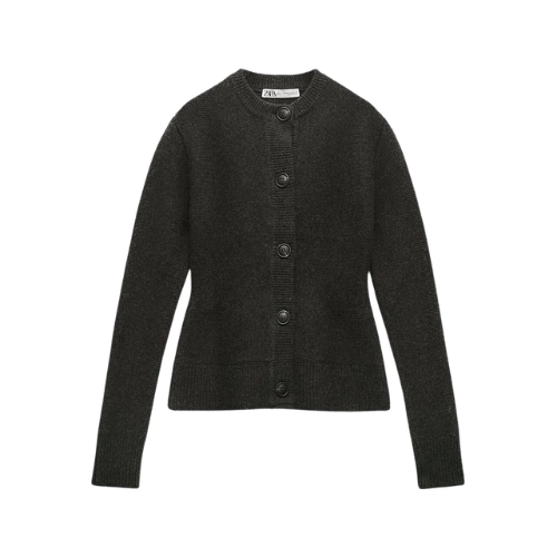 100% Wool Fitted Knit Cardigan, €69.95
