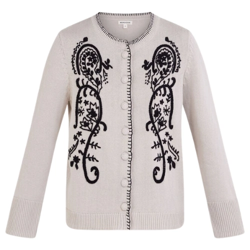 Paisley Embroidered Cardigan Ivory, €92.40
