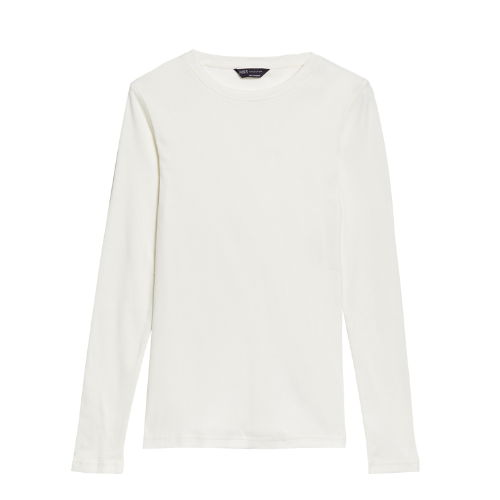 Ribbed Crew Neck Fitted Knitted Top, €28