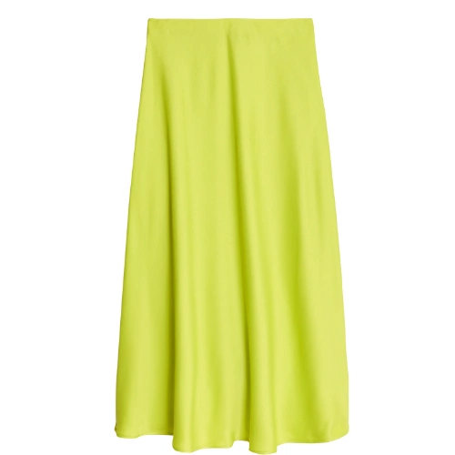 Satin Midaxi Slip Skirt in Limeade, €47.50
