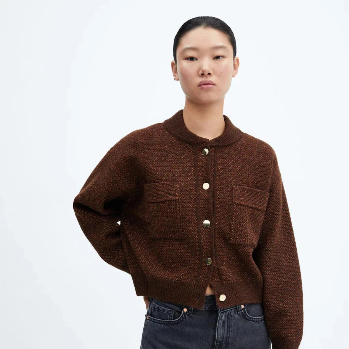 Bomber-Style Cardigan with Pockets, €69.99