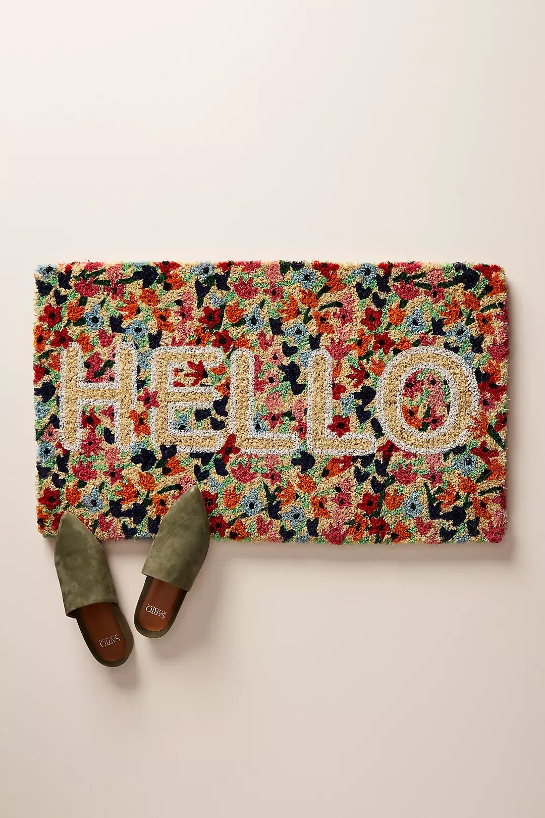 Anthropologie, Floral Greeting Doormat, €55