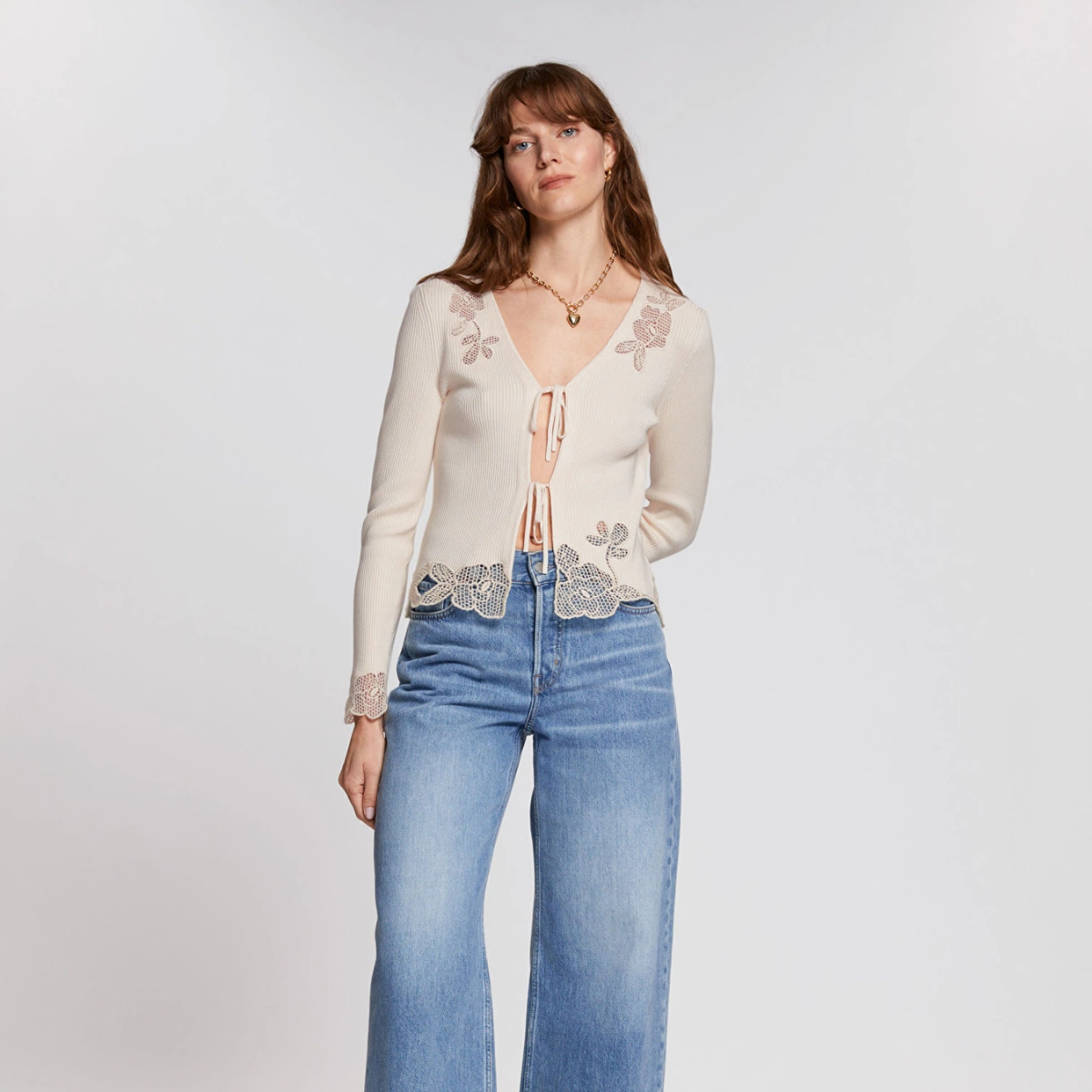 Floral Lace Embellished Cardigan, €99