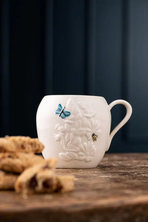 Carraig Donn, Turquoise Ceramic Wild Rose Mug, €17.50