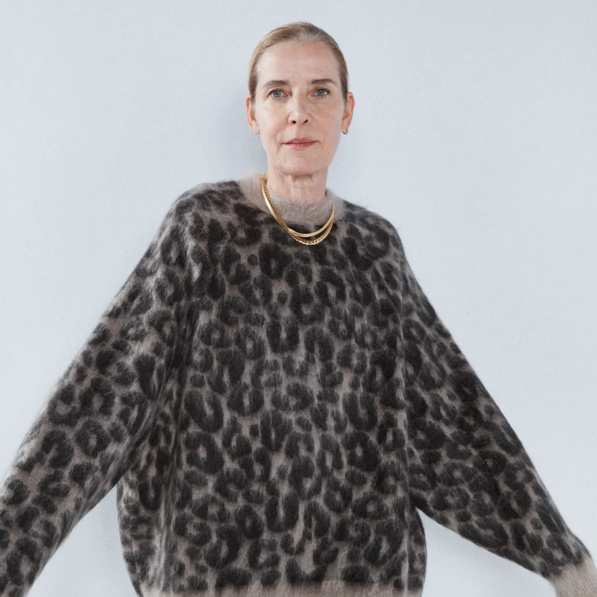 Raey Leopard Intarsia Oversized Mohair-Blend Sweater, €280
