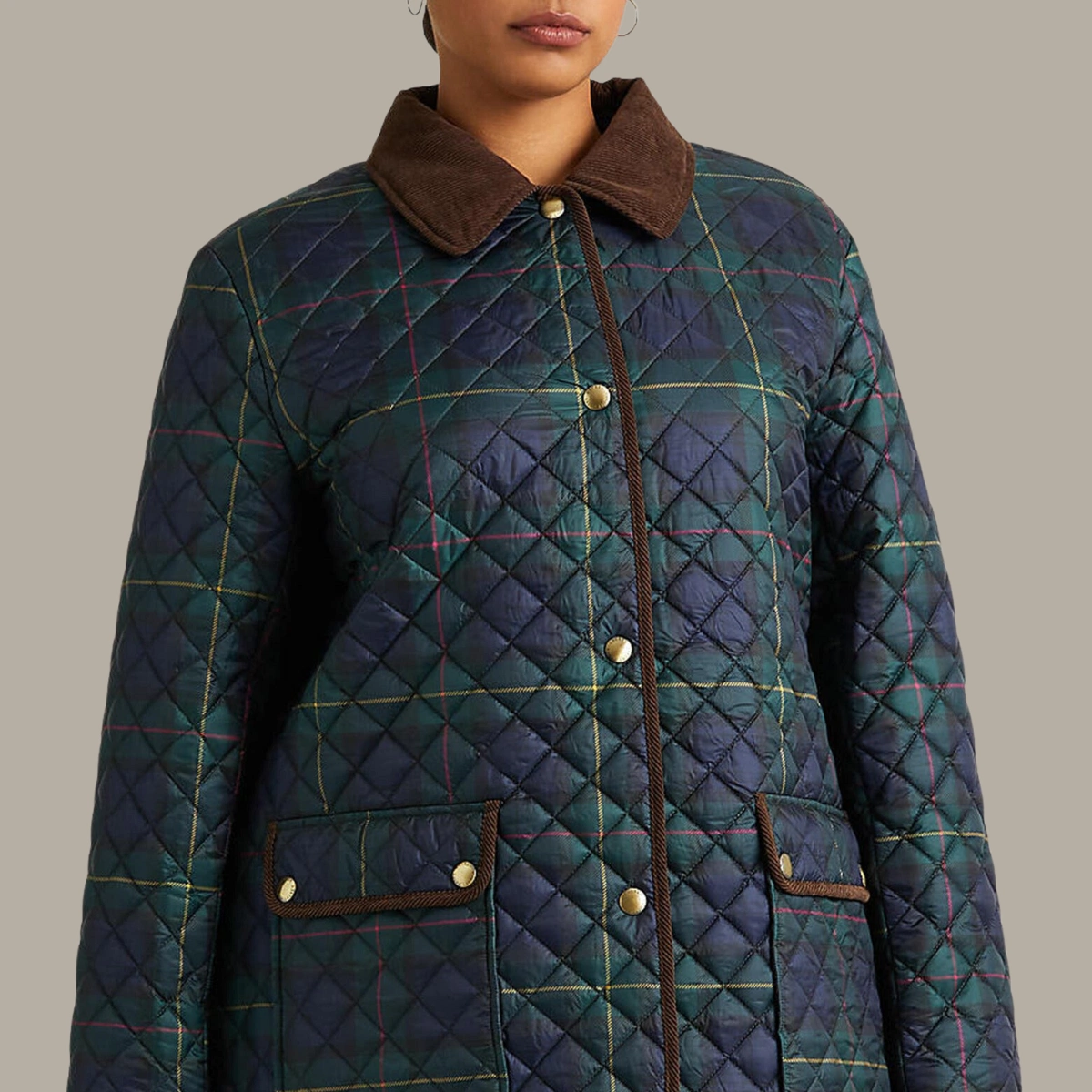Plaid Quilted Jacket Lauren Ralph Lauren, €153.28