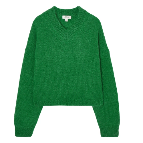 Cropped V-Neck Mohair Jumper, €135