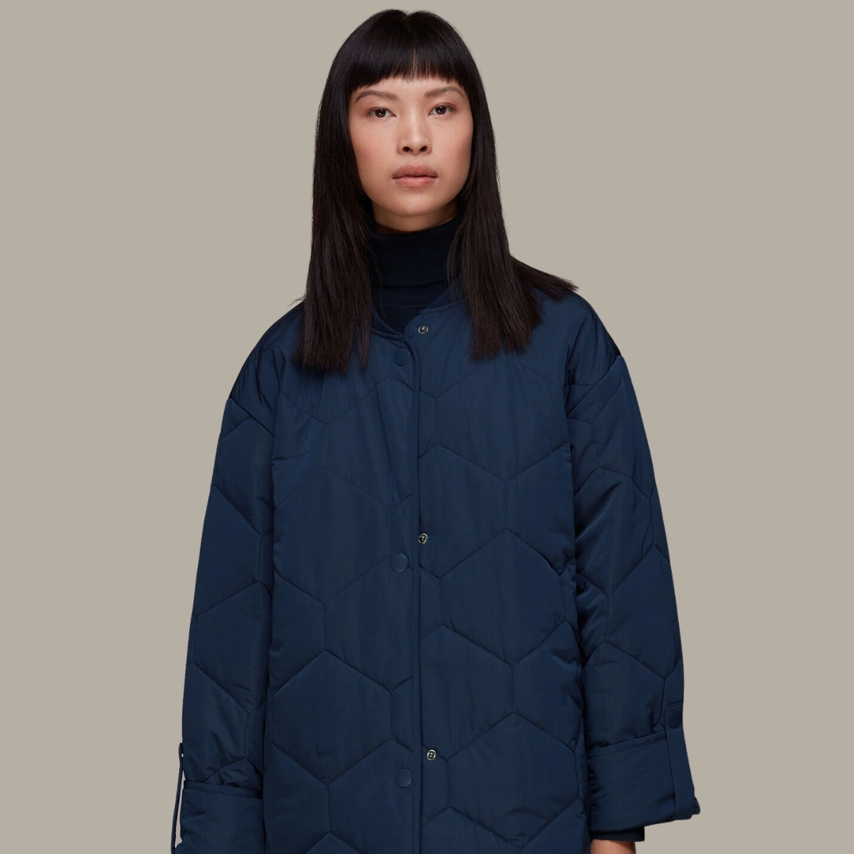 Longline Quilted Coat, €139