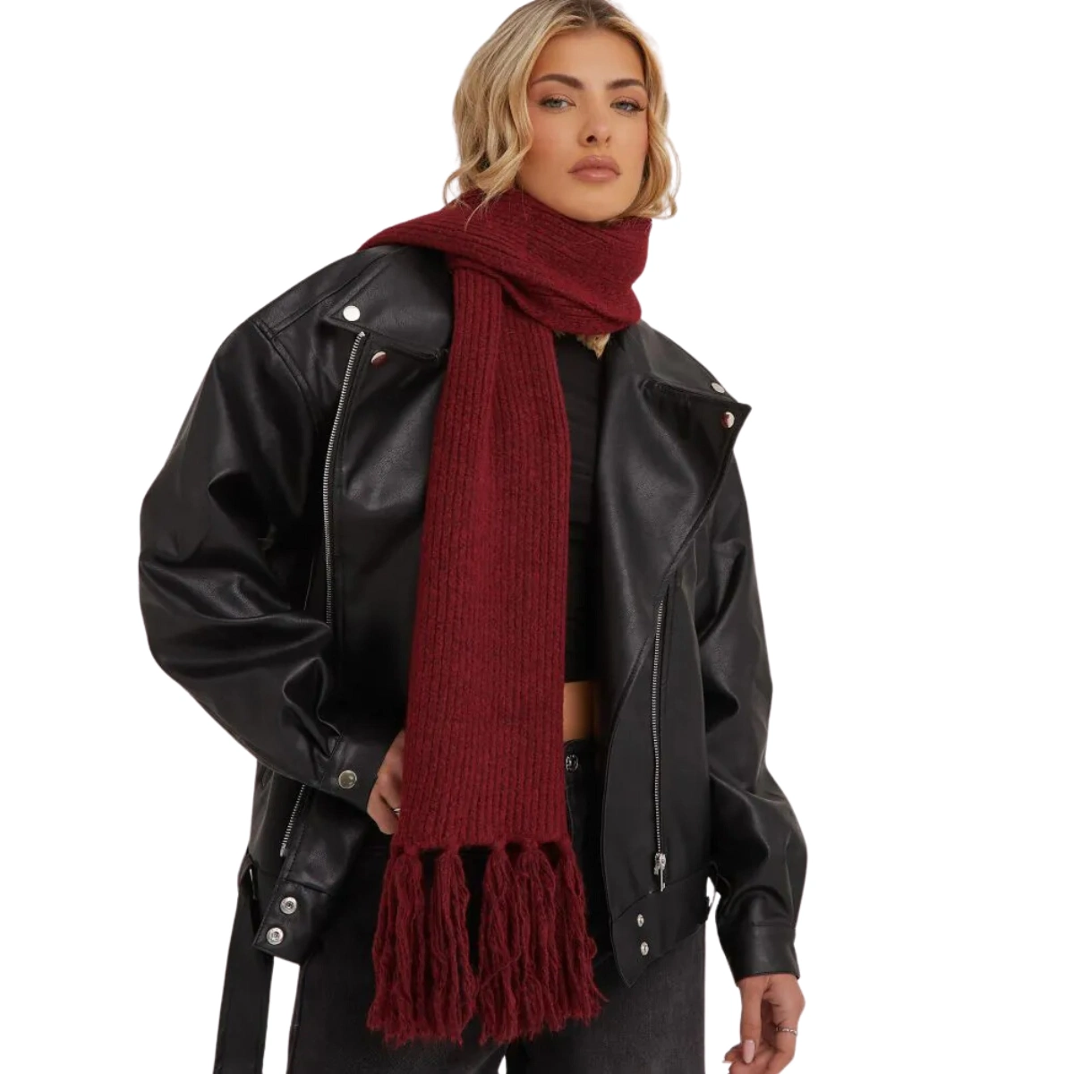 Oversized Scarf in Burgundy, €23