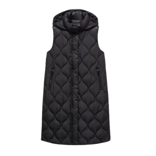 Long Quilted Gilet, €79.99