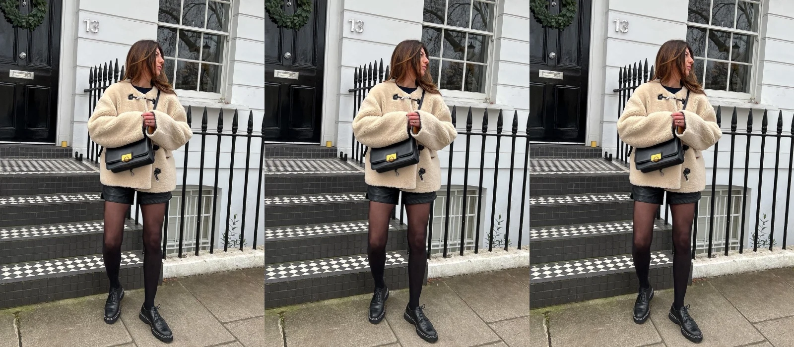 3 ways to style a shearling coat