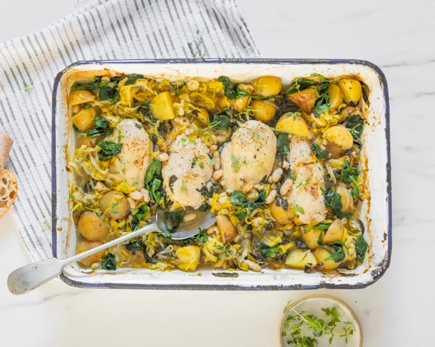 Brain food: Jess Redden’s one-pot chicken and leek traybake